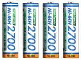 4 Superkrachtige AA Panasonic batterijen - 2700mAh